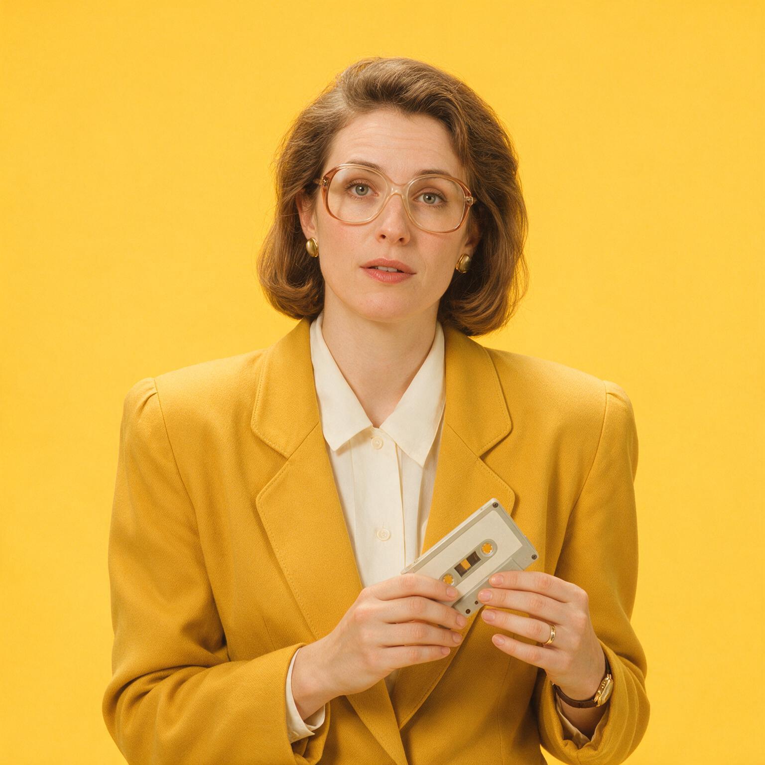 The Presenter holding a cassette
